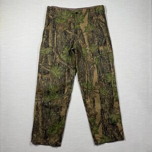 Vintage Winchester Pants Mens Large Brown Camo Leave Hunting Outdoor Adjustable